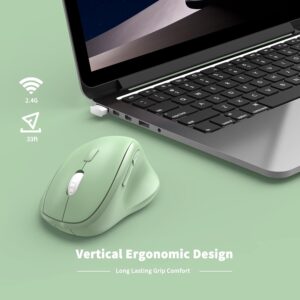 Alternative view of Ergonomic Wireless Mouse with USB Receiver for PC Computer, Laptop