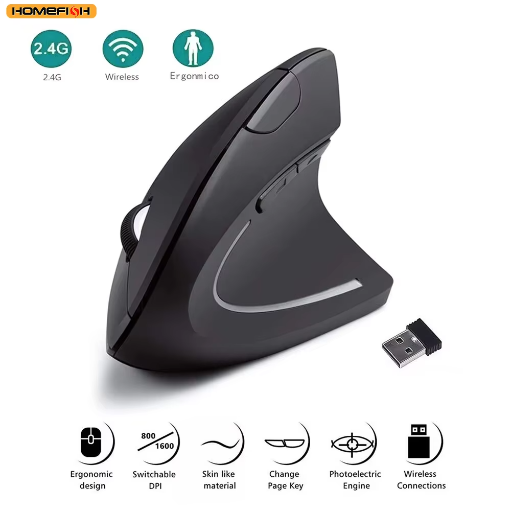 Vertical Mouse Ergonomic 2.4GHz Wireless Optical Mice