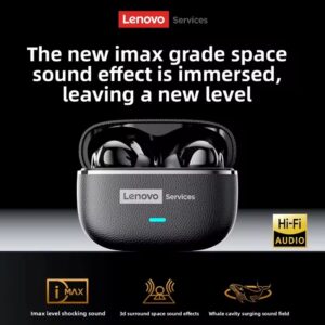 Alternative view of Lenovo LE208 TWS Bluetooth 6.0 Wireless Leather Earphones