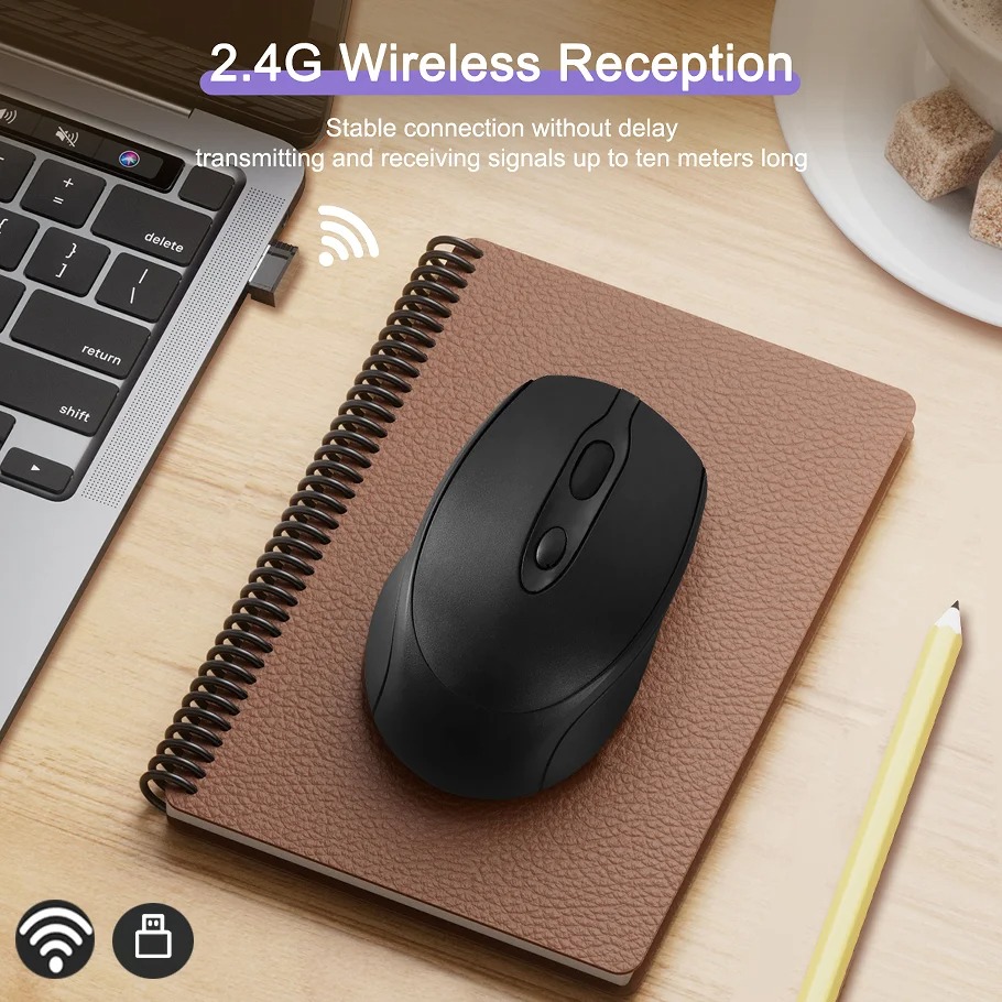 2.4G Rechargeable Bluetooth-Compatible Wireless Mouse - Image 5
