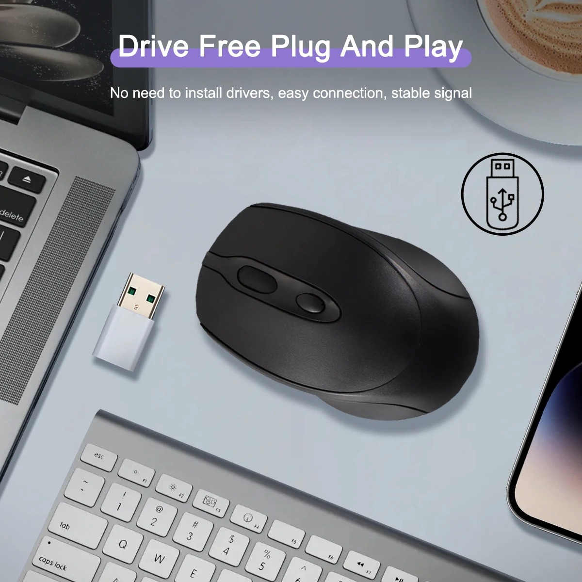 2.4G Rechargeable Bluetooth-Compatible Wireless Mouse - Image 4